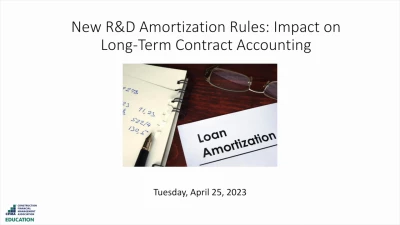 New R&D Amortization Rules: Impact on Long-Term Contract Accounting icon