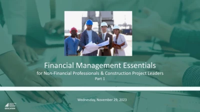 Financial Management Essentials for Non-Financial Professionals - Day 1 icon
