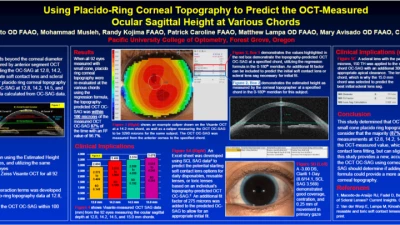 Using placido-ring corneal topography to predict the OCT-measured ocular sagittal height at various chords