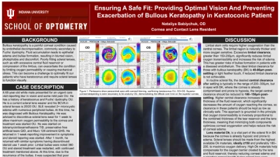 Ensuring A Safe Fit: Providing Optimal Vision And Preventing Exacerbation of Bullous Keratopathy in Keratoconic Patient