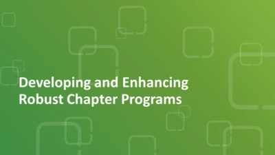 Developing and Enhancing Robust Chapter Programs icon