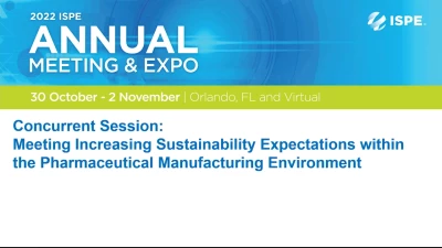 Meeting Increasing Sustainability Expectations within the Pharmaceutical Manufacturing Environment icon