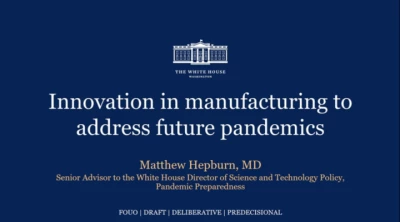 Innovation in Manufacturing to Address Future Pandemics icon