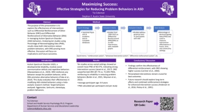 Maximizing Success: Effective Strategies for Reducing Problem Behaviors in ASD