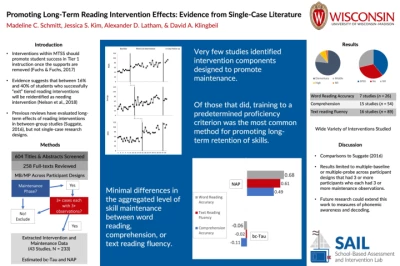 PO432: Promoting Long-Term Reading Intervention Effects: Evidence From Single-Case Literature