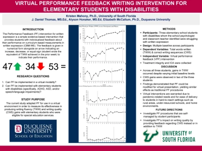 PO203: Virtual Performance Feedback Writing Intervention for Elementary Students With Disabilities