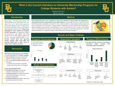PO544: Current Literature on Mentorship Programs for College Students With Autism