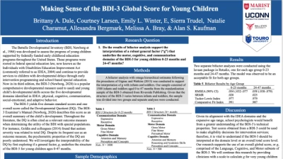 Making Sense of the BDI-3 Global Score for Young Children