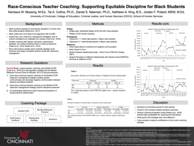 PO030: Race-Conscious Teacher Coaching: Supporting Equitable Discipline for Black Students