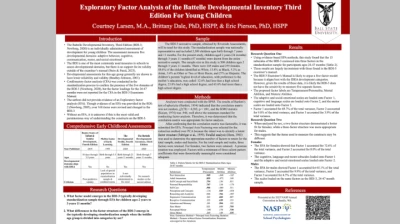 Exploratory Factor Analysis of the BDI-3 for Young Children