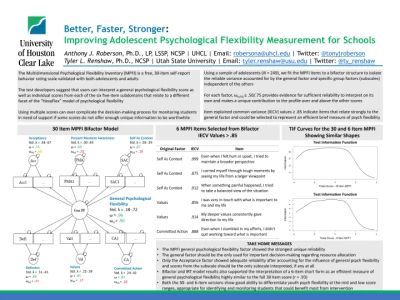 PO511: Better, Faster, Stronger: Improving Adolescent Psychological Flexibility Measurement for Schools
