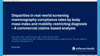 Disparities in Real-World Screening Mammography Compliance Rates by Body Mass Index and Mobility-Restricting Diagnosis – A Commercial Claims-Based Analysis