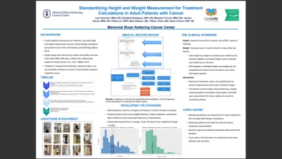 Standardizing Height and Weight Measurement for Treatment Calculations in Adult Patients with Cancer