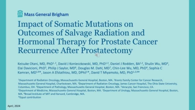 Impact of Somatic Mutations on Outcomes of Salvage Radiation and Hormonal Therapy for Prostate Cancer Recurrence After Prostatectomy