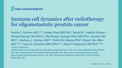 Immune Cell Dynamics After Radiotherapy for Oligometastatic Prostate Cancer