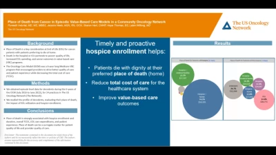 Place of Death from Cancer in Episodic Value Based Care Models in a Community Oncology Network
