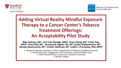 Adding Virtual Reality Mindful Exposure Therapy to a Cancer Center’s Tobacco Treatment Offerings: An Acceptability Pilot Study