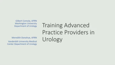 Training the Advanced Practice Provider in Urology icon