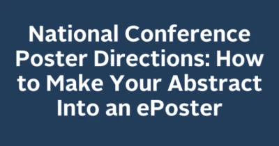 National Conference Poster Directions - How to Make Your Abstract into an ePoster icon