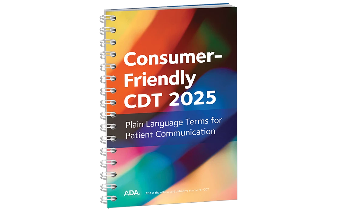 cover of ADA Store product, Consumer-Friendly CDT 2025: Plain Language Terms for Patient Communication