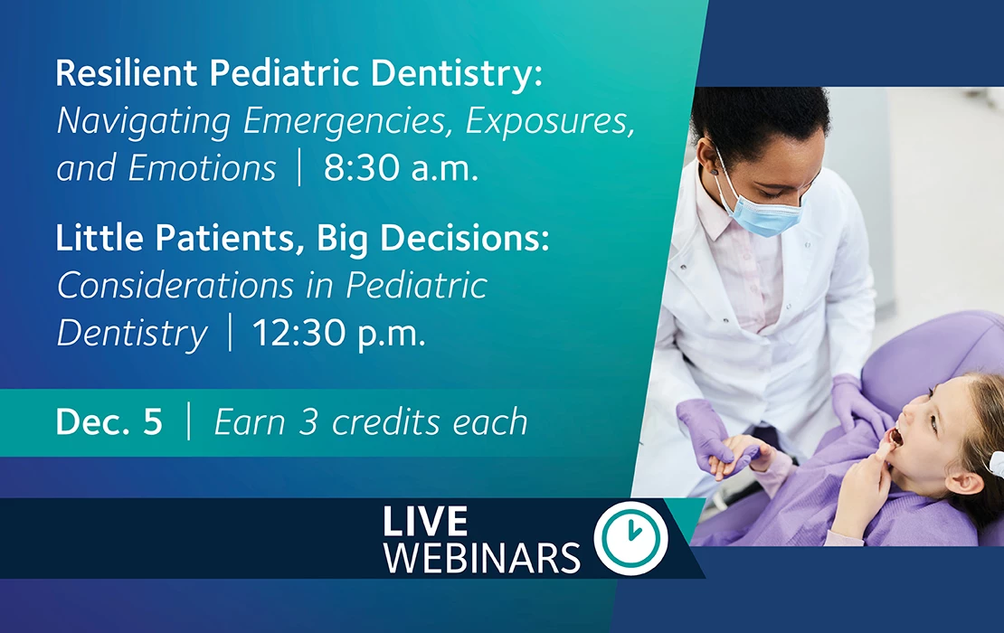 female dental professional standing over pediatric patient in dental treatment chair