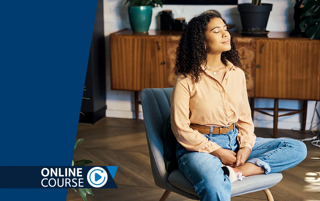 woman looking serene to represent the Complete Health course