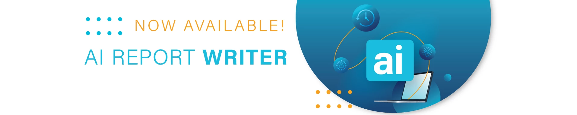 Image announcing that PAR's AI Report Writer is now available