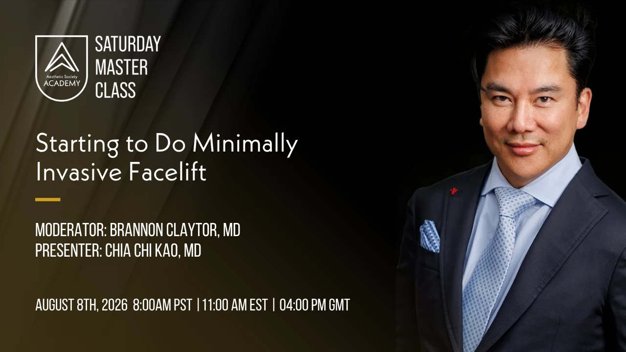 Starting to Do Minimally Invasive Facelift