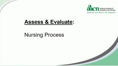 Thumbnail for Assess and Evaluate: Nursing Process