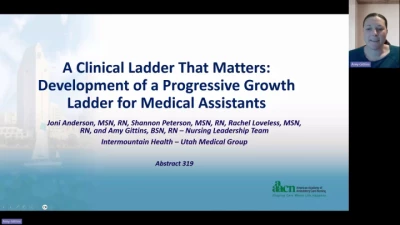 Thumbnail for A Clinical Ladder That Matters: Development of a Progressive Growth Ladder for Medical Assistants