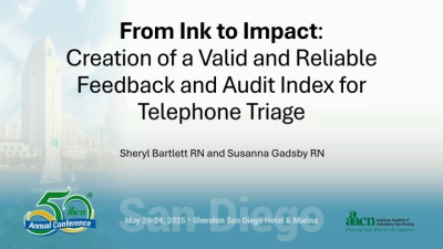Thumbnail for Telehealth SIG - From Ink to Impact: Creation of a Telephone Triage Audit Tool (Scorecard)