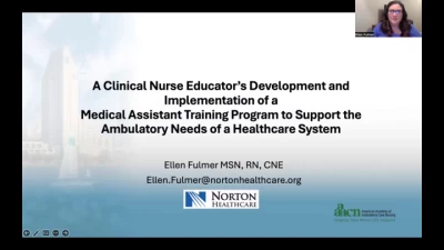 Thumbnail for A Clinical Nurse Educator’s Development and Implementation of a Medical Assistant Training Program to Support the Ambulatory Care Needs of a Healthcare System