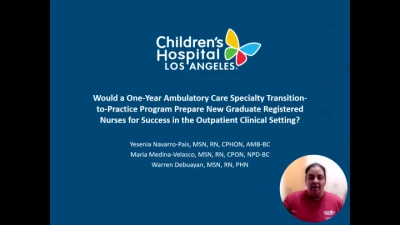 Thumbnail for Would a One-Year Ambulatory Care Specialty Transition-to-Practice Program Prepare New Graduate Registered Nurses for Success in the Outpatient Clinical Setting?
