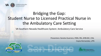 Thumbnail for Bridging the Gap: Student Nurse to Licensed Practical Nurse in the Ambulatory Care Setting
