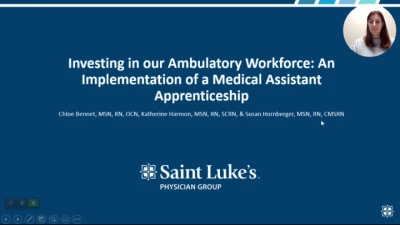 Thumbnail for Investing in Our Ambulatory Care Workforce: An Implementation of a Medical Assistant Apprenticeship (Spotlight Poster)