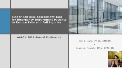 Thumbnail for Kinder Fall Risk Assessment Tool for Emergency Department Patients to Reduce Falls and Fall Injuries (Spotlight Poster)