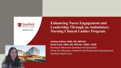 Thumbnail for Enhancing Nurse Engagement and Leadership through an Ambulatory Care Nursing Clinical Ladder Program