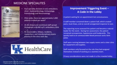 Thumbnail for A Code in the Waiting Room! Development of an Ambulatory Care-Based Emergency Response Team
