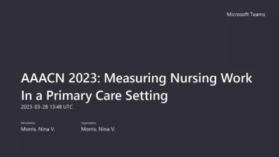 Thumbnail for Primary Care Nursing of the Future: Creating a Vision