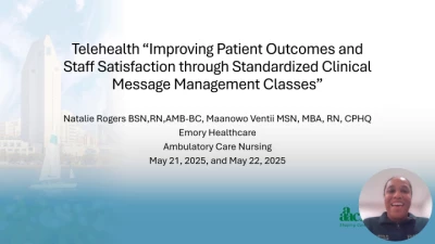 Thumbnail for Telehealth: Improving Patient Outcomes and Staff Satisfaction through Standardized Clinical Message Management Classes