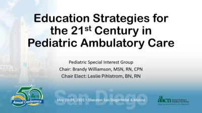 Thumbnail for Pediatric SIG - Education Strategies for the 21st Century in Pediatric Ambulatory Care