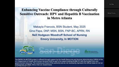 Thumbnail for Enhancing Vaccine Compliance through Culturally Sensitive Outreach: HPV and Hepatitis B Vaccination in Metro Atlanta
