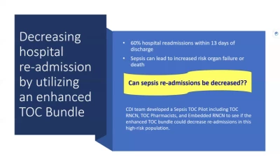 Thumbnail for Decreasing Hospital Re-Admission by Utilizing an Enhanced TOC Bundle