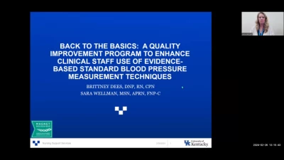 Thumbnail for Back to the Basics: A Quality Improvement Program to Enhance Clinical Staff Use of Evidence-Based Standard Blood Pressure Measurement Techniques