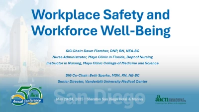 Thumbnail for Workplace Safety and Workforce Well-Being SIG - Workplace Safety and Workforce Well-Being