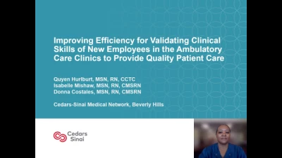 Thumbnail for Improving Efficiency for Validating Clinical Skills of New Employees in the Ambulatory Care Clinics to Provide Quality Patient Care