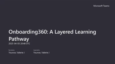 Thumbnail for Onboarding360: A Layered Learning Pathway