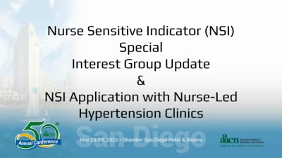 Thumbnail for Nurse-Sensitive Indicator SIG - Update and NSI Application with Nurse-Led Hypertension Clinics