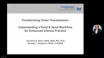 Thumbnail for Transforming Order Transmission: Implementing a Pend and Send Workflow for Enhanced Clinical Practice
