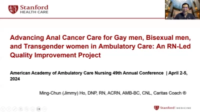 Thumbnail for Advancing Anal Cancer Care for Gay Men, Bisexual Men, and Transgender Women in Ambulatory Care: An RN-Led Quality Improvement Project